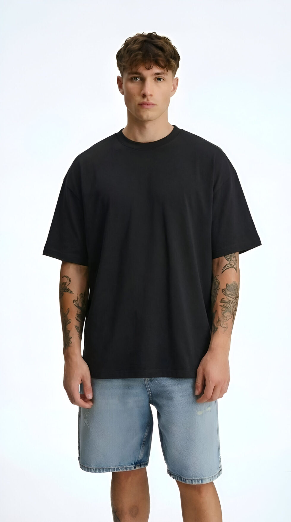 black heavy weight oversized tshirt